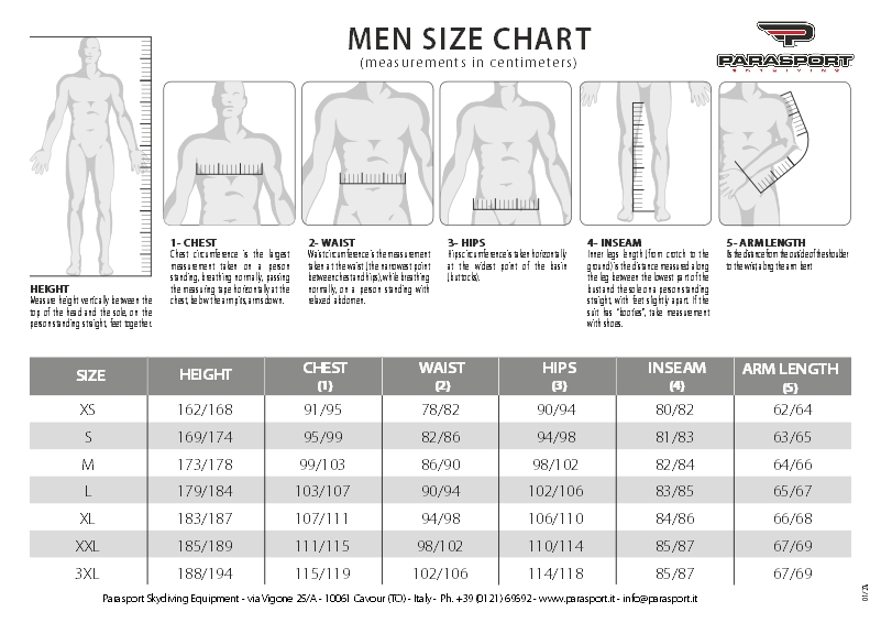 Men size chart
